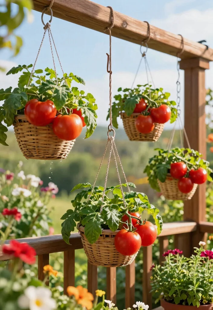 10 Tomato Planter Ideas for Small and Productive Gardens 2. Hanging Tomato Baskets 0