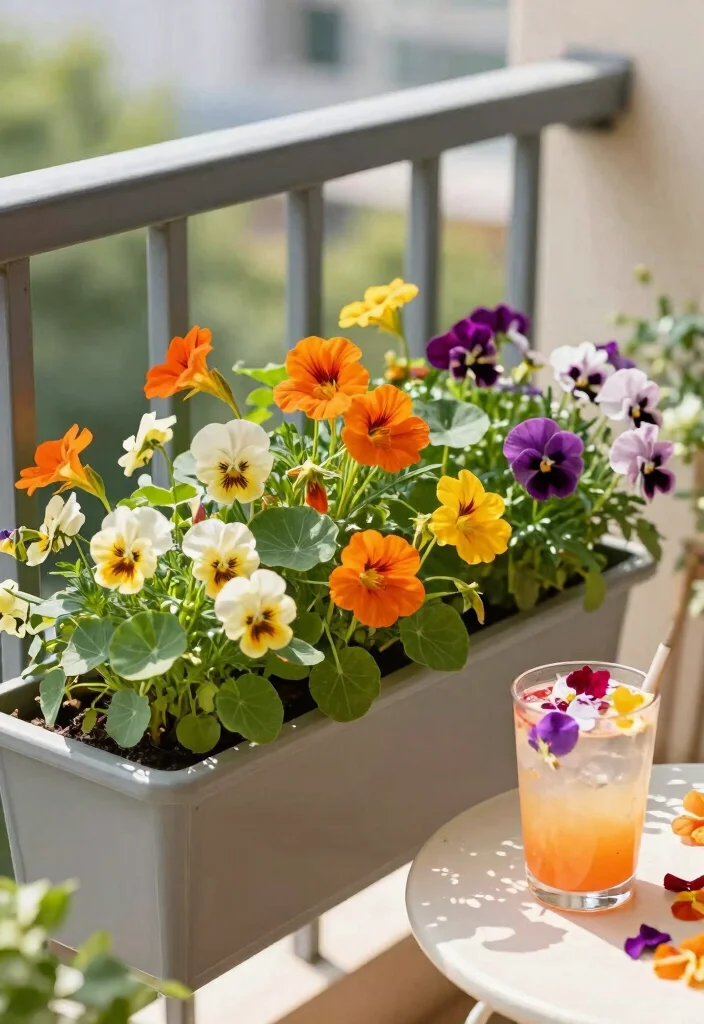 10 Trough Planter Ideas for Long and Narrow Spaces 46 10 Trough Planter Ideas for Long and Narrow Spaces 6. Edible Flower Wonderland 0