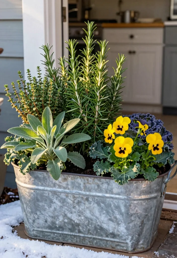 10 Winter Outdoor Planter Ideas for Cold Season Style 6. Edible Winter Planters 0