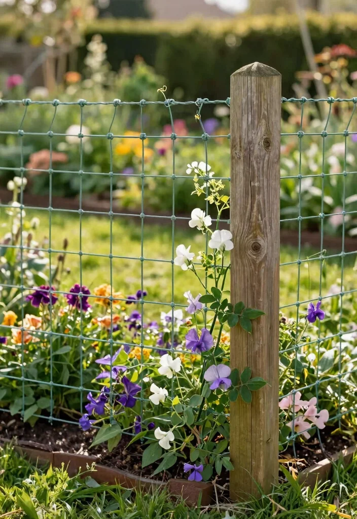 10 Wood and Wire Fence Ideas for Rustic Garden Charm 1. Classic Post and Wire 0