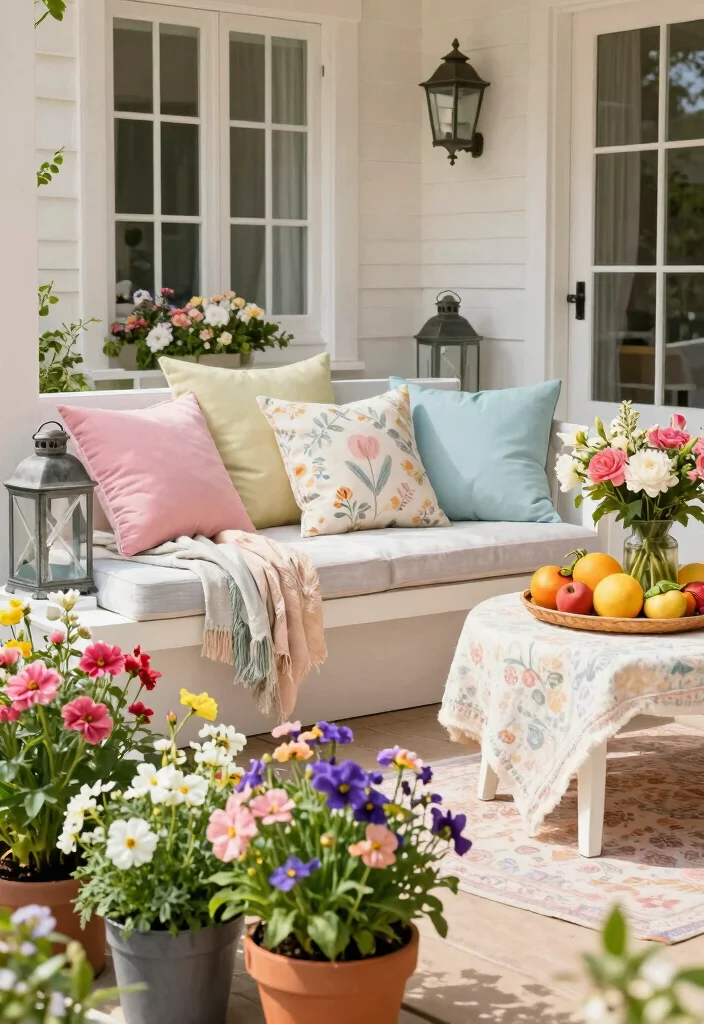 12 Apartment Patio Decorating Ideas That Save Space 11. Seasonal Decor Switches 0