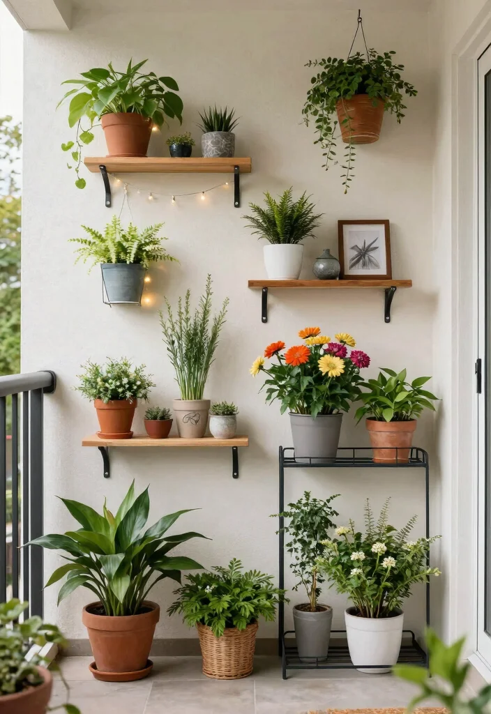 12 Apartment Patio Decorating Ideas That Save Space 12. Smart Use of Vertical Space 0