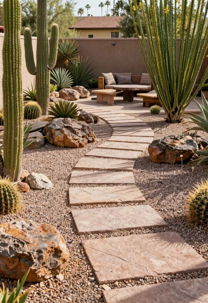 12 Arizona Backyard Ideas for Heat Smart Outdoor Design 3. Incorporate Desert Landscaping Elements 0