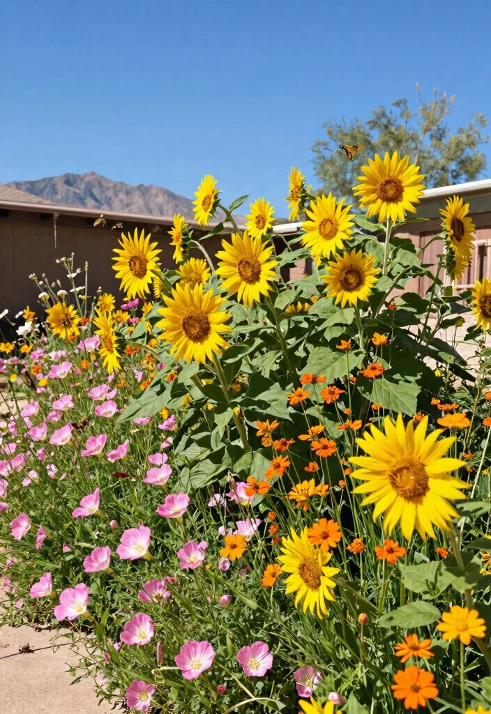 12 Arizona Backyard Ideas for Heat Smart Outdoor Design 5. Add A Splash of Color with Native Wildflowers 0
