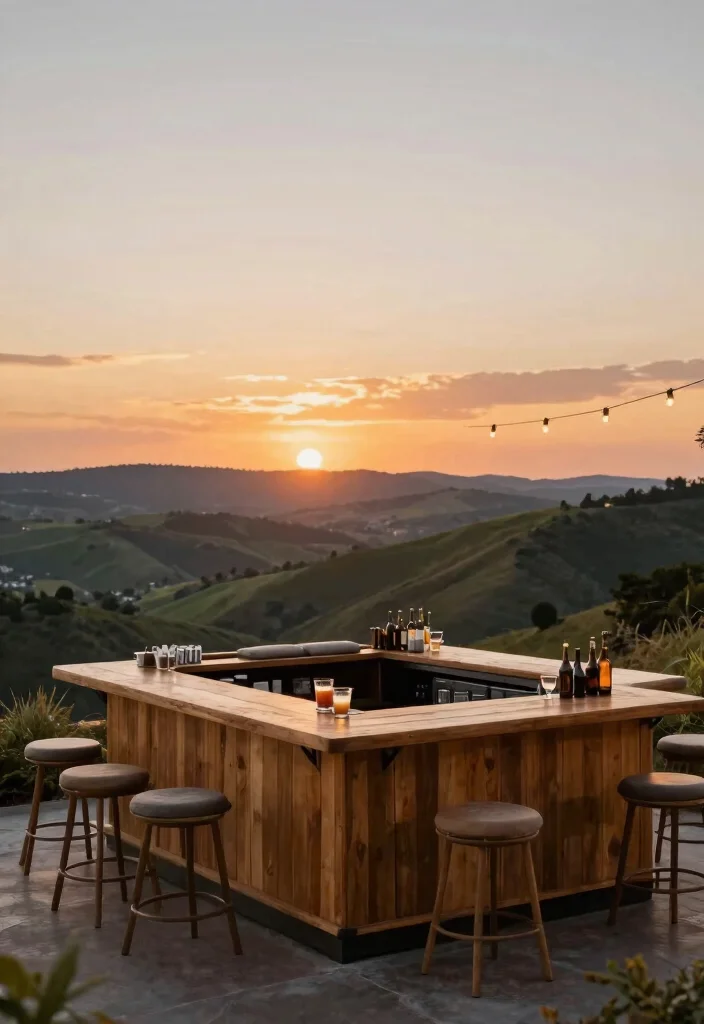 12 Backyard Bar Ideas for Casual Entertaining 10. Bar with a View 0