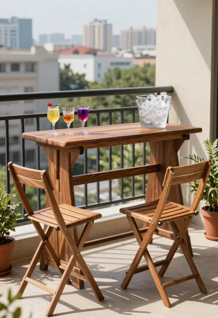 12 Backyard Bar Ideas for Casual Entertaining 4. Compact Folding Bar 0