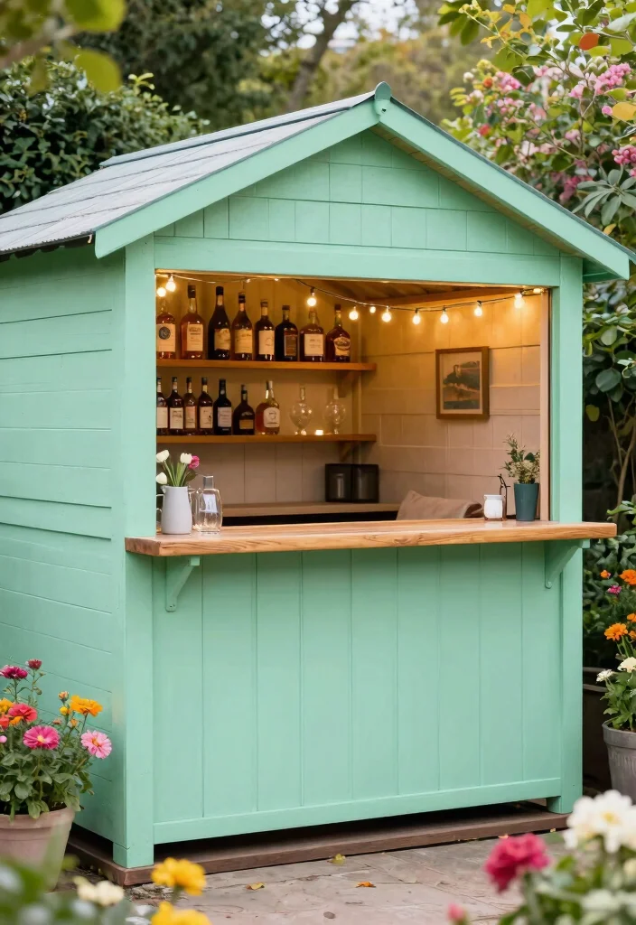 12 Backyard Bar Ideas for Casual Entertaining 5. Garden Shed Bar 0