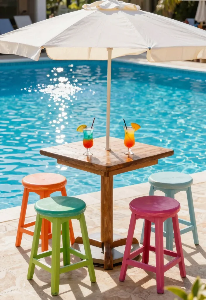 12 Backyard Bar Ideas for Casual Entertaining 7. Poolside Bar Setup 0