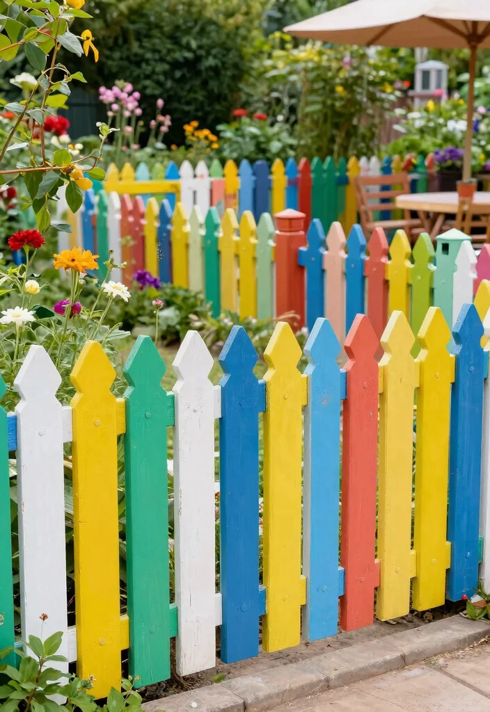 12 Backyard Fence Ideas for Privacy Safety and Style 12. Painted Fences 0