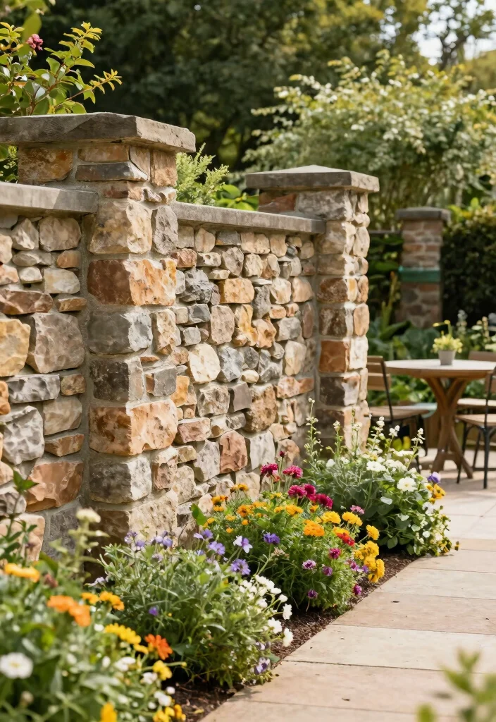 12 Backyard Fence Ideas for Privacy Safety and Style 6. Stone or Brick Fencing 0