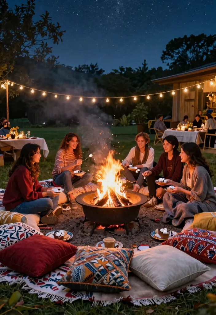 12 Backyard Fire Pit Lounge Area Ideas for Entertaining 6. Themed Gatherings 0