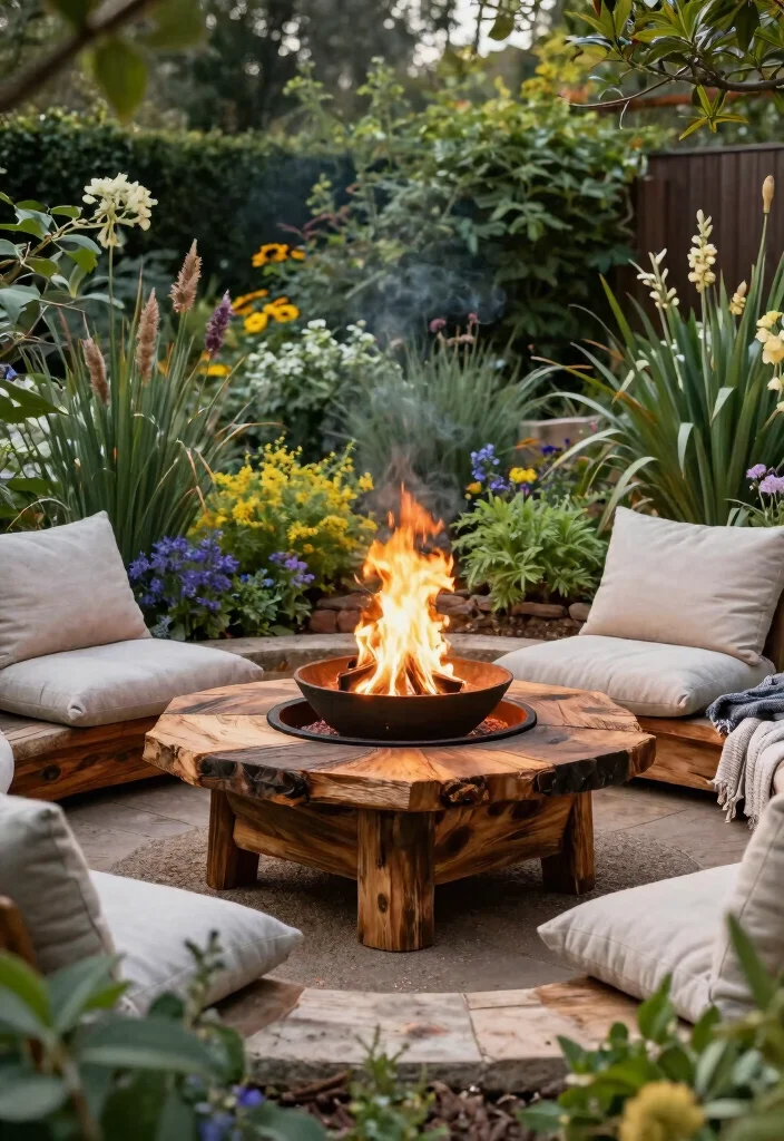 12 Backyard Firepit Ideas That Add Warmth and Style 12. Eco Friendly Reclaimed Wood Fire Pit 0
