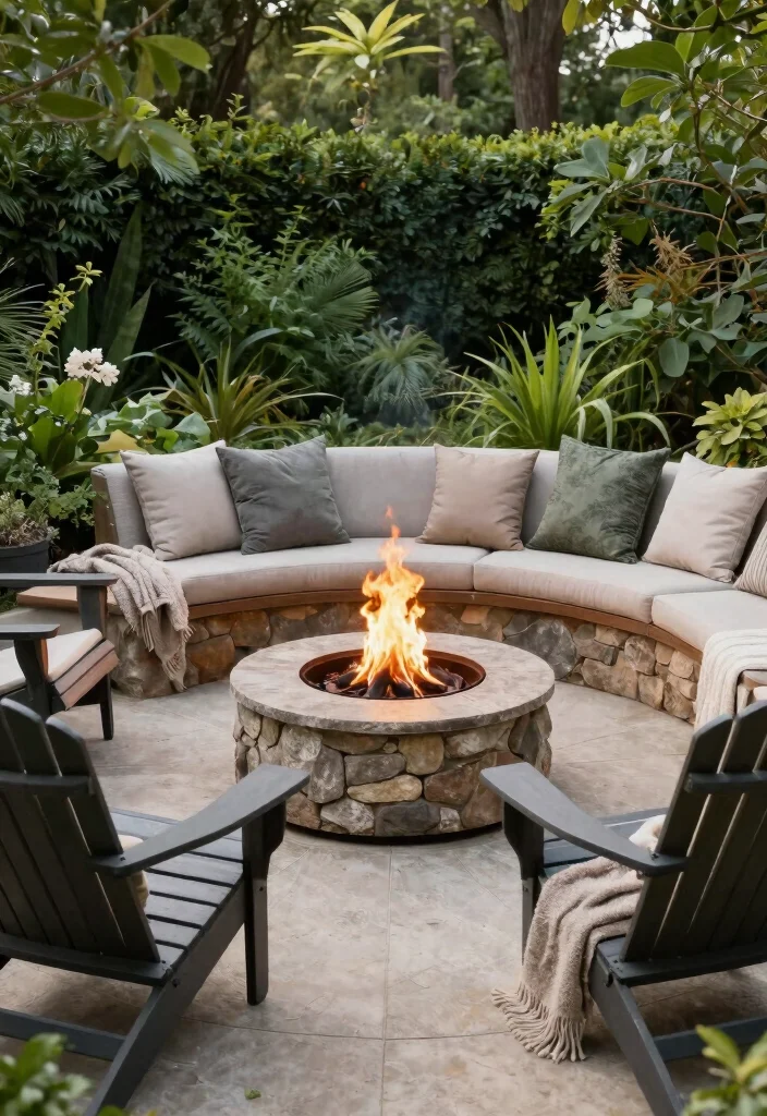 12 Backyard Firepit Ideas That Add Warmth and Style 4. Eco Friendly Firepit with Seating 0