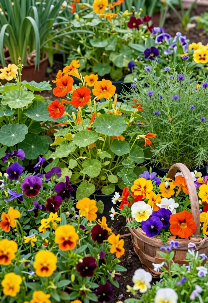12 Backyard Flower Garden Ideas for Color and Curb Appeal 7. Edible Flower Garden 0