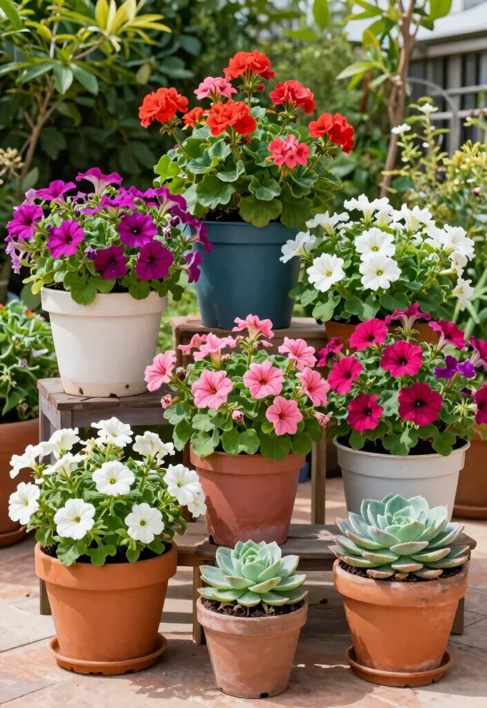 12 Backyard Flower Garden Ideas for Color and Curb Appeal 9. Colorful Container Gardens 0