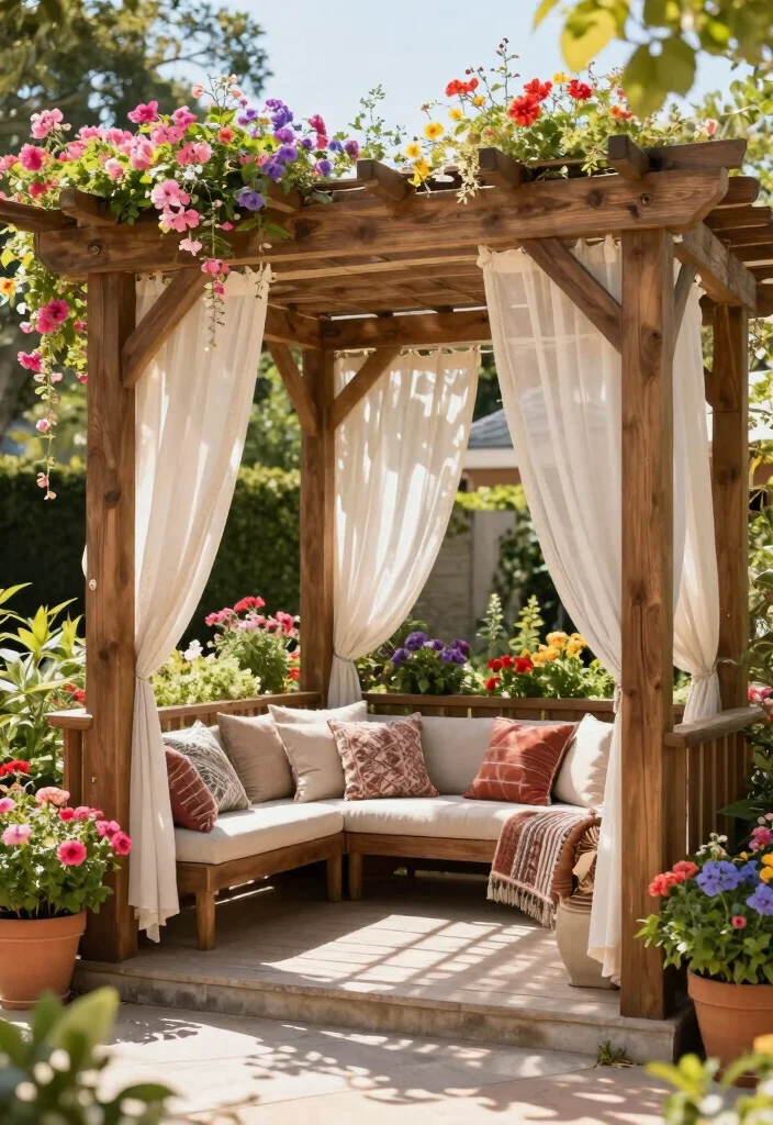 12 Backyard Gazebo Ideas for Shade Comfort and Entertaining 4 12 Backyard Gazebo Ideas for Shade Comfort and Entertaining 4. Pergola Style Shade Structure 0