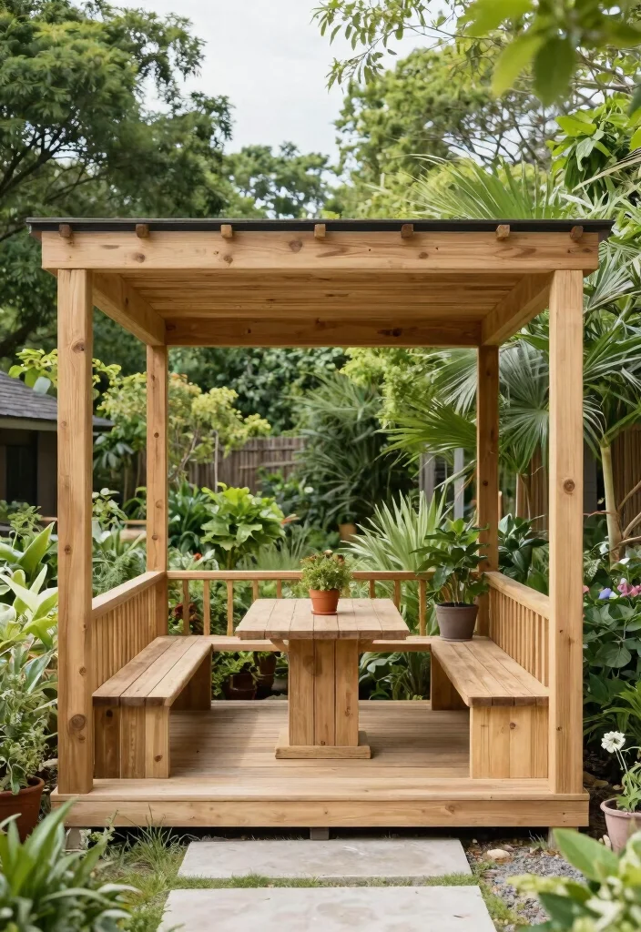 12 Backyard Gazebo Ideas for Shade Comfort and Entertaining 39 12 Backyard Gazebo Ideas for Shade Comfort and Entertaining 9. Minimalist Open Air Gazebo 0