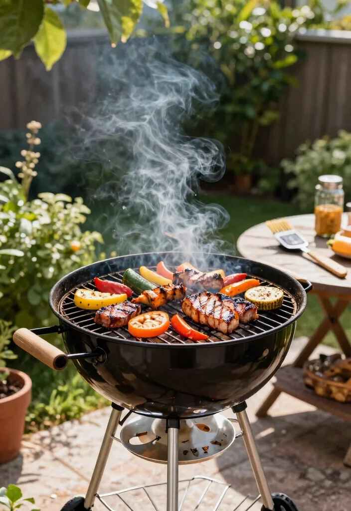 12 Backyard Grill Ideas for Easy Outdoor Cooking 1. Compact Charcoal Grill 0