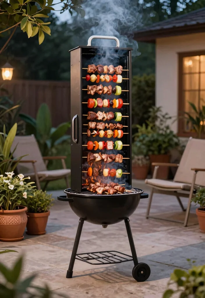 12 Backyard Grill Ideas for Easy Outdoor Cooking 5. Vertical Grill 0