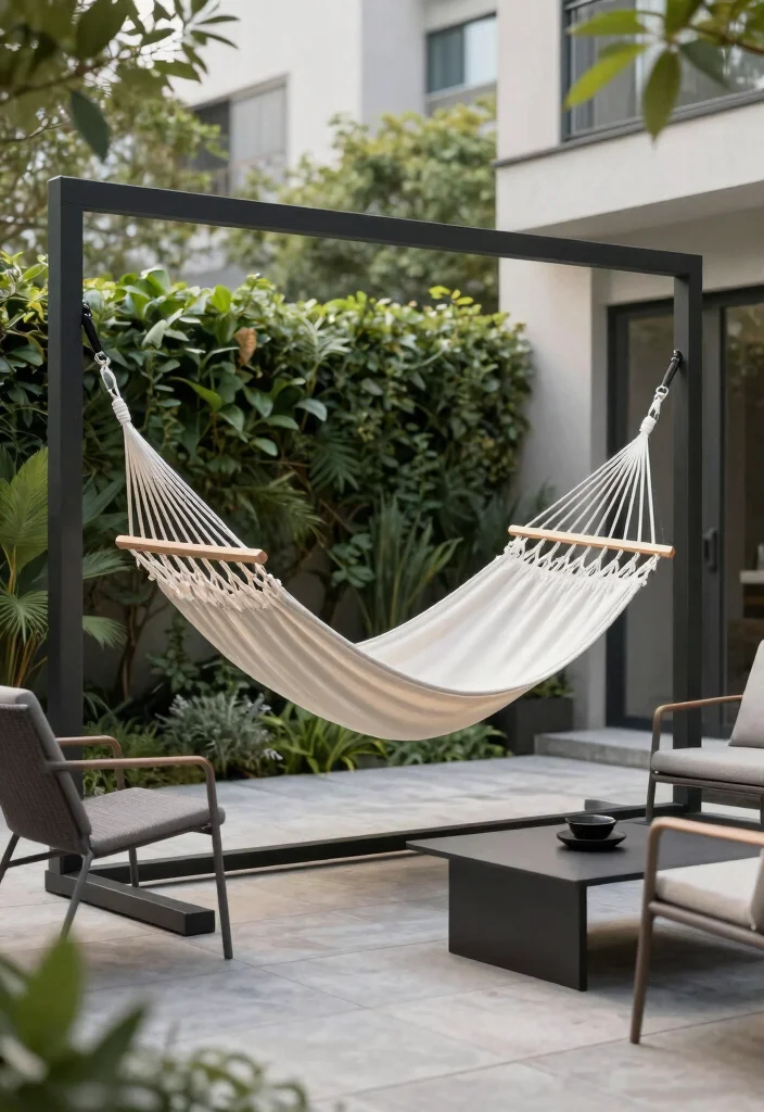 12 Backyard Hammock Ideas for Laid Back Outdoor Relaxation 9. Floating Hammock 0
