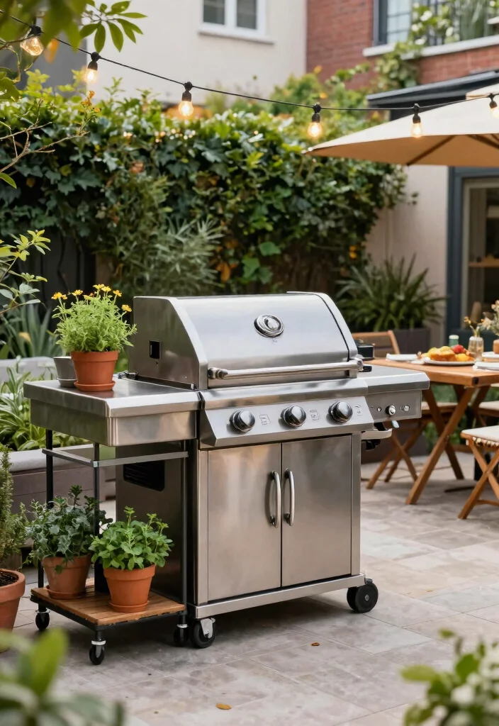 12 Backyard Kitchen Ideas for Outdoor Entertaining 1. Compact Grill Station 0