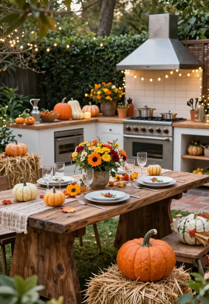 12 Backyard Kitchen Ideas for Outdoor Entertaining 12. Seasonal Decor Themes 0