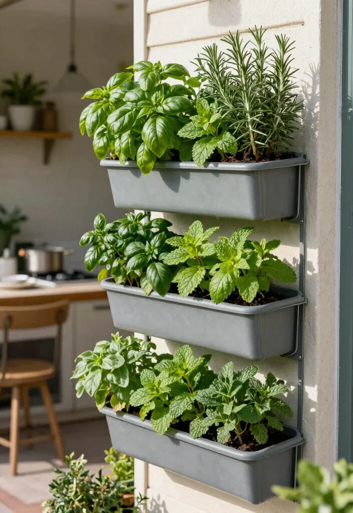 12 Backyard Kitchen Ideas for Outdoor Entertaining 6. Vertical Herb Garden 0