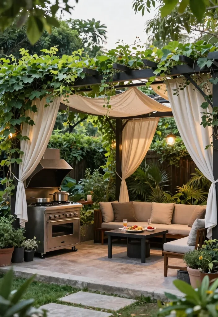 12 Backyard Kitchen Ideas for Outdoor Entertaining 7. Shade Solutions 0