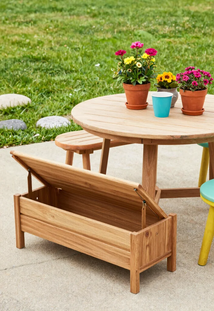 12 Backyard Layout Ideas for Better Flow and Function 3. Multi Use Furniture 0