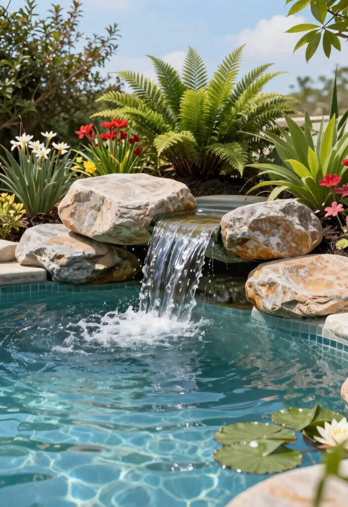 12 Backyard Pool Ideas to Upgrade Summer Living 3. Integrated Water Features 0