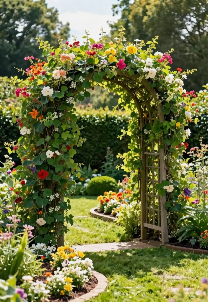 12 Backyard Privacy Ideas From Neighbors That Feel Natural 6. Garden Arches with Vines 0