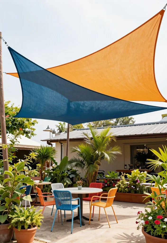 12 Backyard Shade Ideas to Stay Cool and Comfortable 12 12 Backyard Shade Ideas to Stay Cool and Comfortable 2. Shade Sails for Style 0