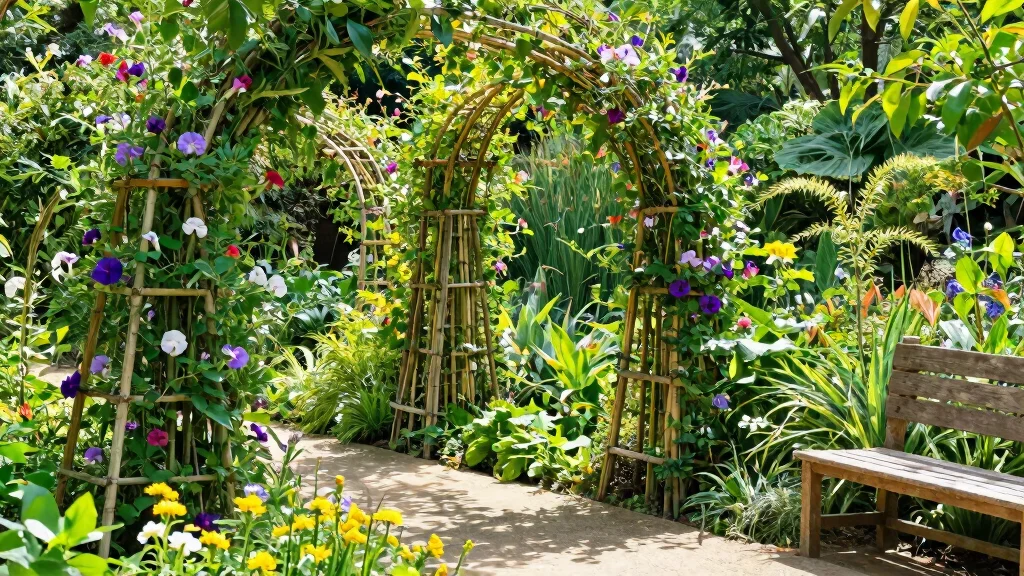 12 Bamboo Trellis Ideas for Natural Garden Support
