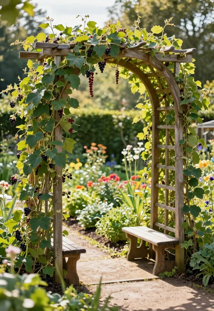 12 Bean Pole Trellis Ideas for Simple Vertical Growing 7. Berry Style Trellis 0