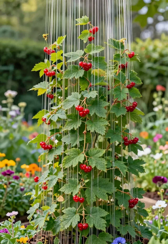 12 Berry Trellis Ideas for Neat and Productive Gardens 50 12 Berry Trellis Ideas for Neat and Productive Gardens 10. Vertical String Garden 0