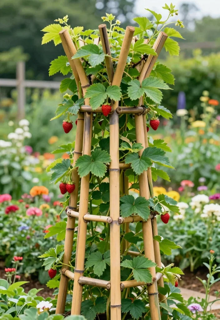 12 Berry Trellis Ideas for Neat and Productive Gardens 51 12 Berry Trellis Ideas for Neat and Productive Gardens 11. Bamboo Trellis 0