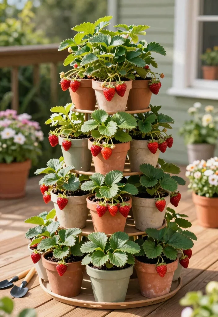 12 Berry Trellis Ideas for Neat and Productive Gardens 35 12 Berry Trellis Ideas for Neat and Productive Gardens 5. Container Berry Tower 0