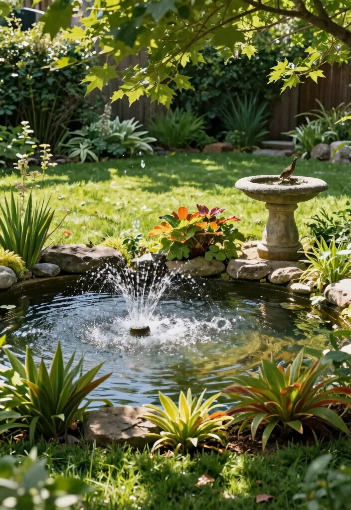 12 Big Backyard Ideas for Flexible Outdoor Layouts 36 12 Big Backyard Ideas for Flexible Outdoor Layouts 6. Water Features for Tranquility 0