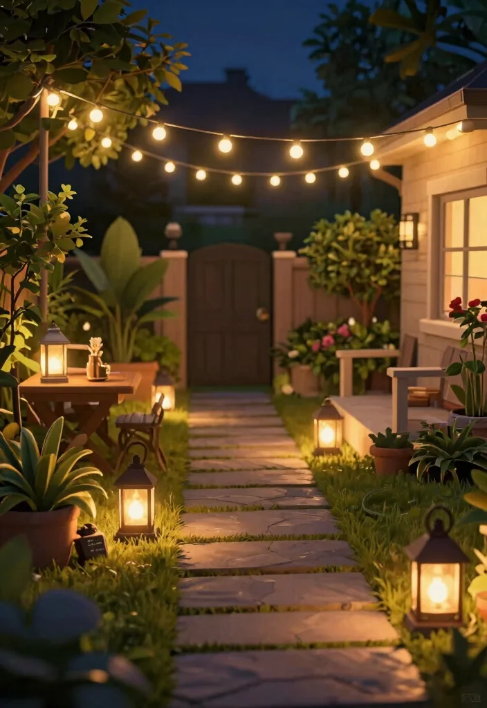 12 Bloxburg Backyard Ideas for Creative Outdoor Builds 11. Decorative Garden Lighting 0