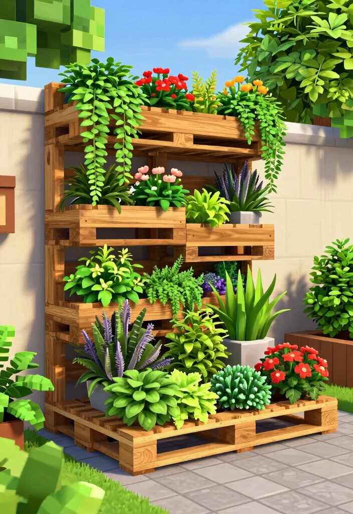 12 Bloxburg Backyard Ideas for Creative Outdoor Builds 2. Lush Vertical Garden 0