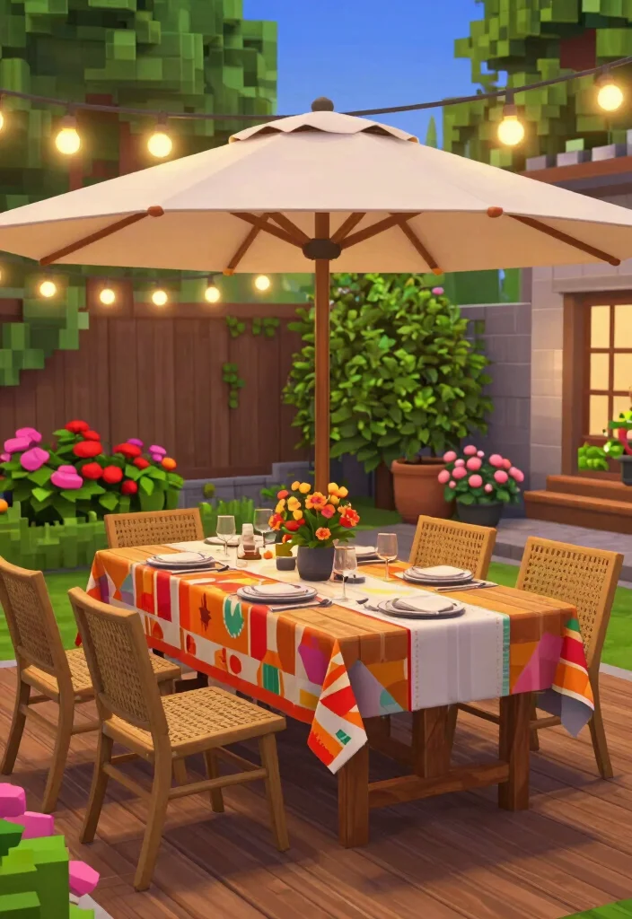 12 Bloxburg Backyard Ideas for Creative Outdoor Builds 5. Outdoor Dining Area 0