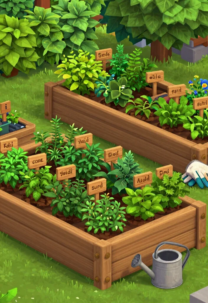 12 Bloxburg Backyard Ideas for Creative Outdoor Builds 7. Rustic Herb Garden 0