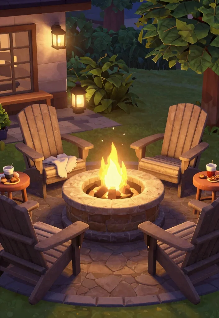 12 Bloxburg Backyard Ideas for Creative Outdoor Builds 8. Cozy Fire Pit Area 0
