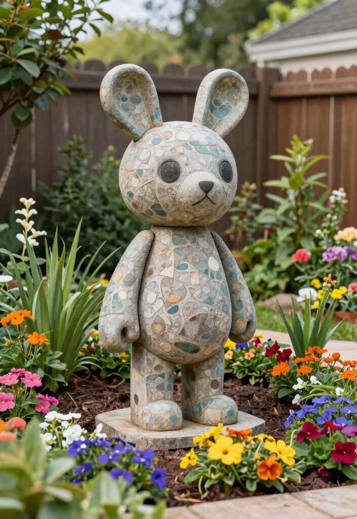 12 Bloxburg Backyard Ideas for Creative Outdoor Builds 9. Artistic Sculptures 0