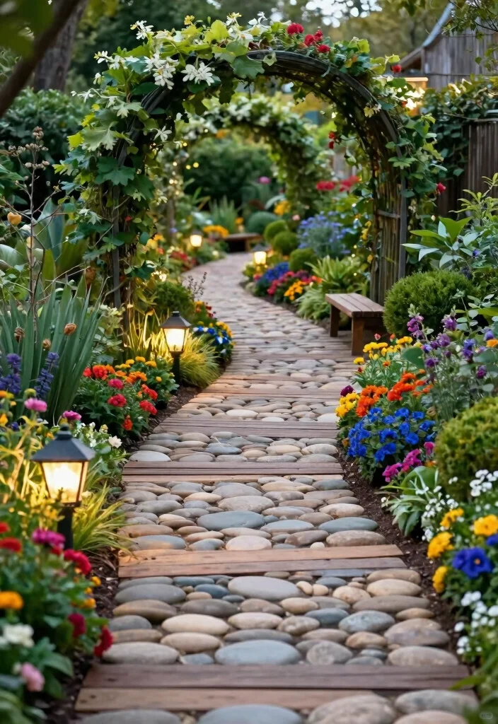 12 Bloxburg Backyard Ideas for Creative and Aesthetic Builds 5. Garden Pathway Wonderland 0