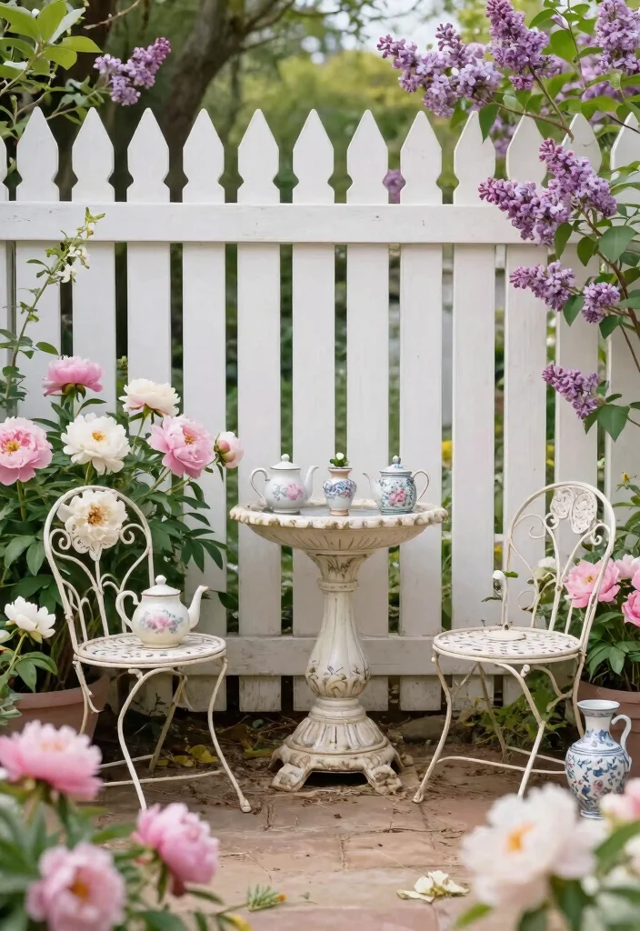 12 Bloxburg Backyard Ideas for Creative and Aesthetic Builds 8. Vintage Garden Charm 0