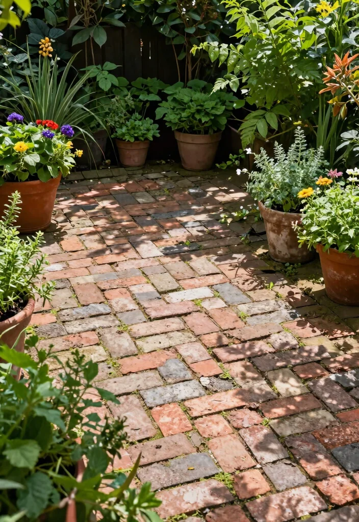 12 Brick Patio Ideas for Backyard Spaces 1. Rustic Charm with Reclaimed Brick 0