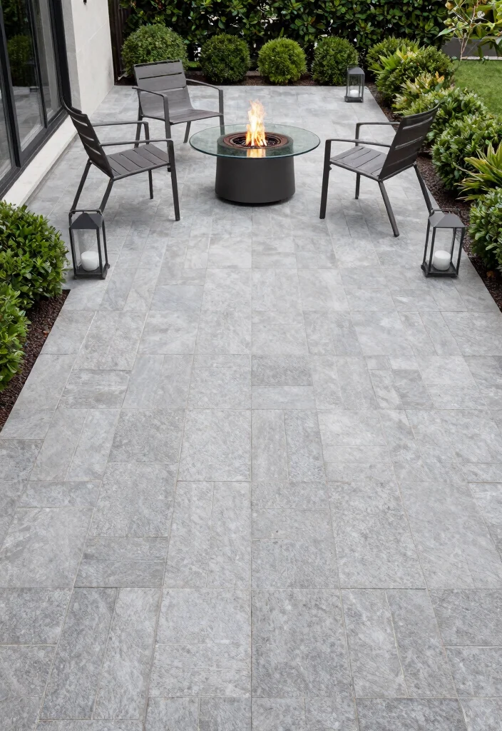 12 Brick Patio Ideas for Backyard Spaces 2. Modern Minimalist Brick Patio 0