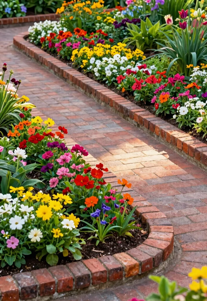 12 Brick Planter Ideas for Structured and Timeless Design 6. Decorative Brick Edges 0