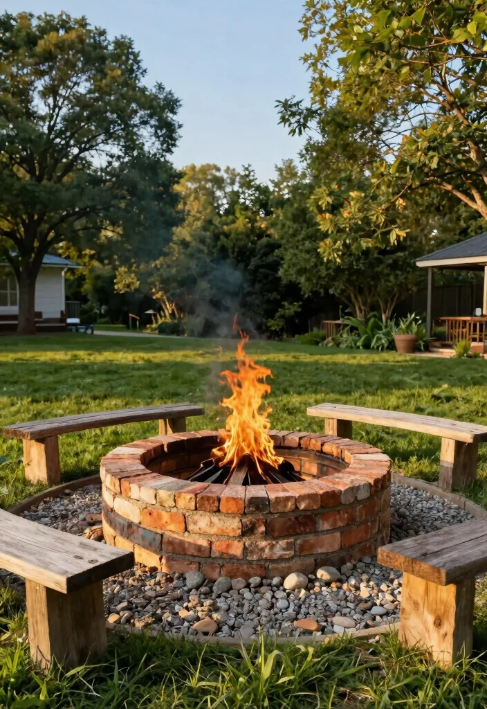 12 Budget Friendly Backyard Fire Pit Ideas That Actually Work 1. Repurposed Brick Fire Pit 0